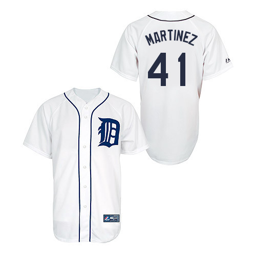 Victor Martinez #41 Youth Baseball Jersey-Detroit Tigers Authentic Home White Cool Base MLB Jersey